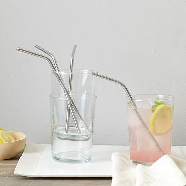 Metal Bendy Straws, Set of 8