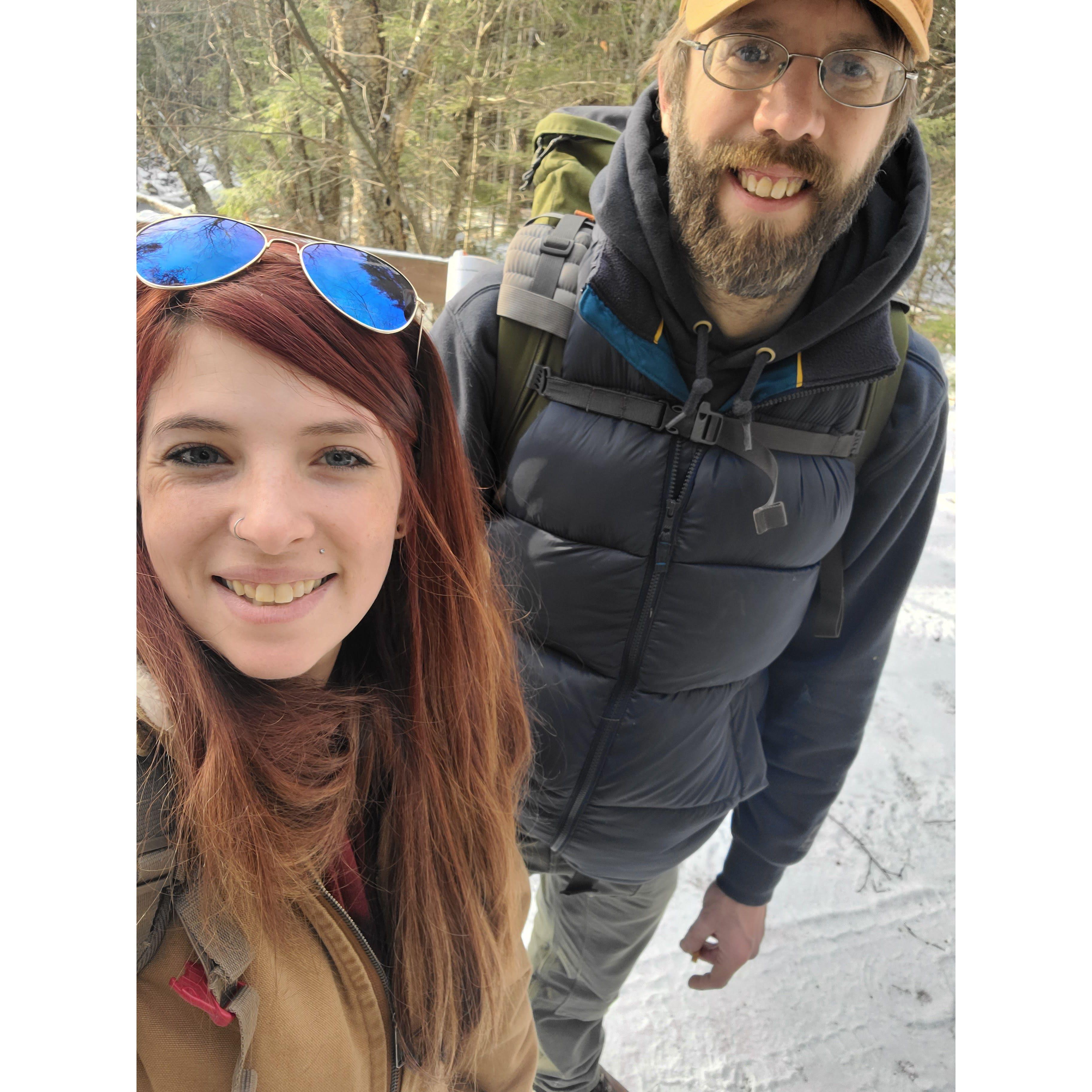Hiking up to camp in Newry 1/1/2021
