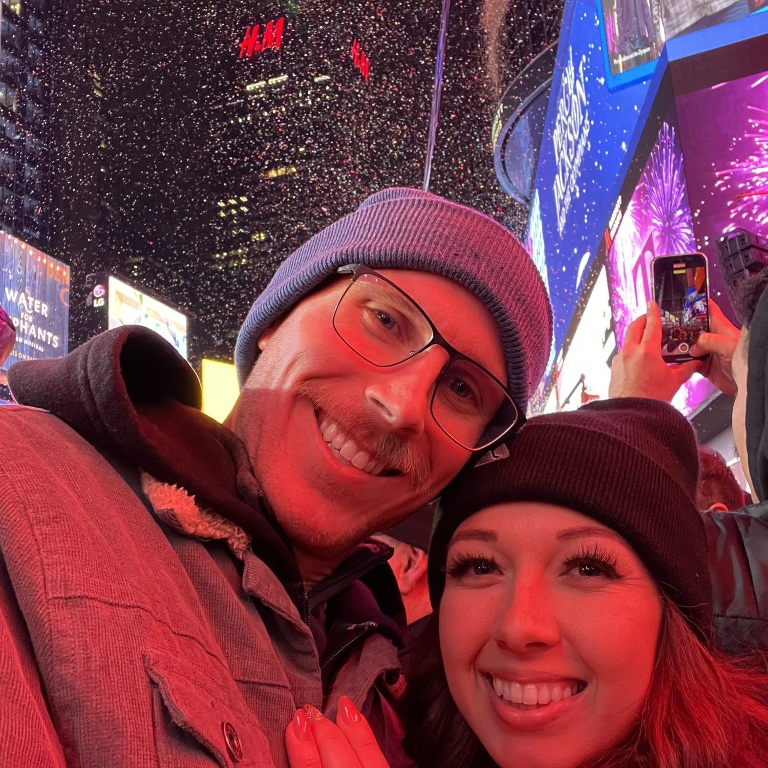 New Year’s Eve in Time Square, New York 🎊🪩🎊