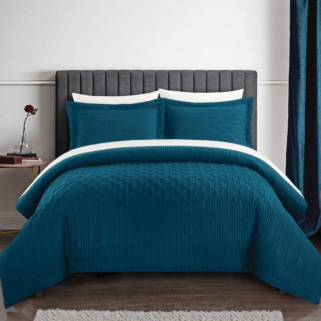 Chic Home Jazmaine 7-Piece Queen Comforter Set in Teal