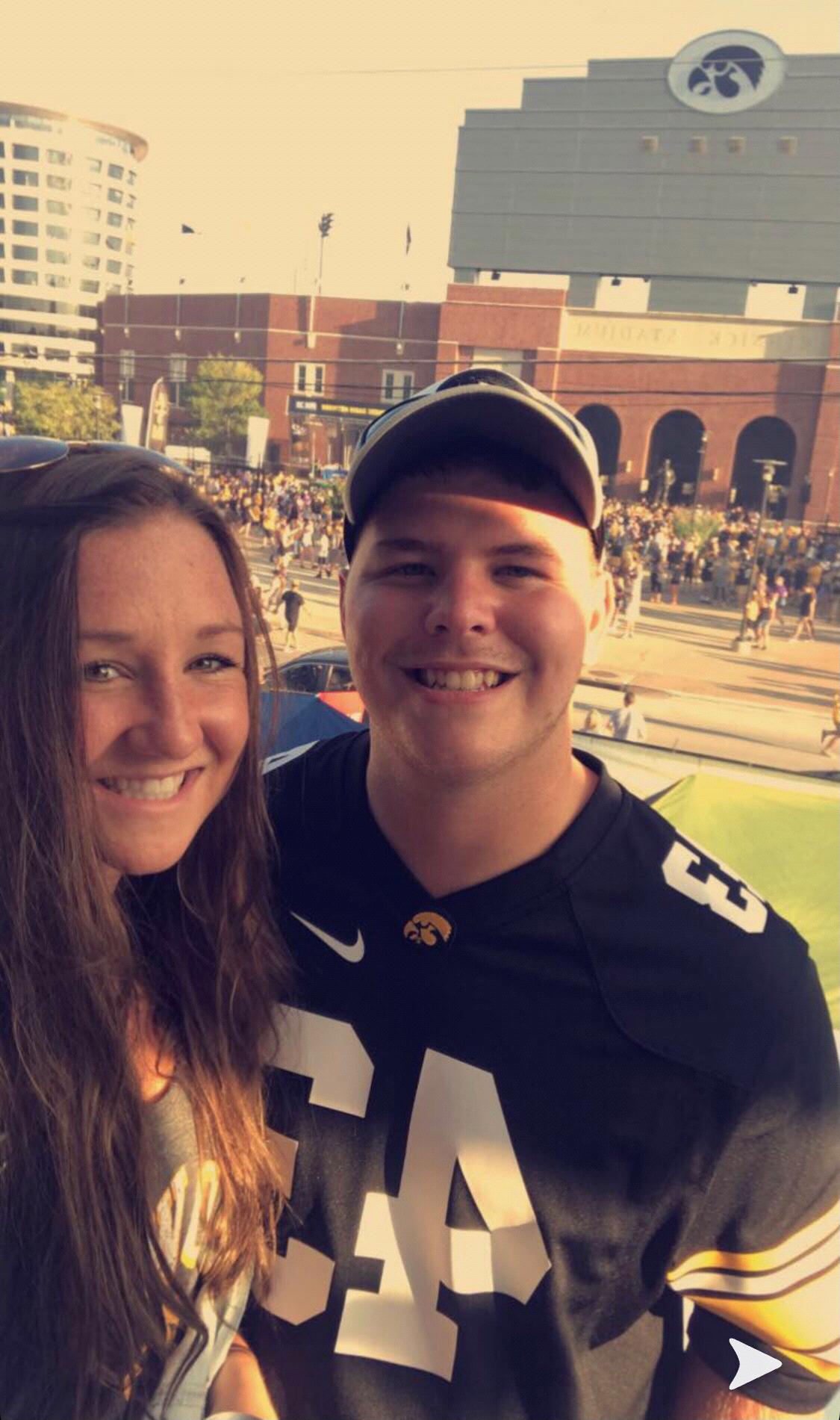Chloe visiting Matt at Iowa