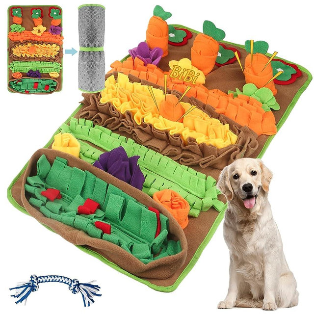 Ameami Snuffle Mat for Dogs, 32'' X 20'' Large Sniff Mat for Dogs Slow Eating and Treats Mind, Enrichment Digging Toys for Dogs Mental Stimulation & Encourages Natural Foraging Skills