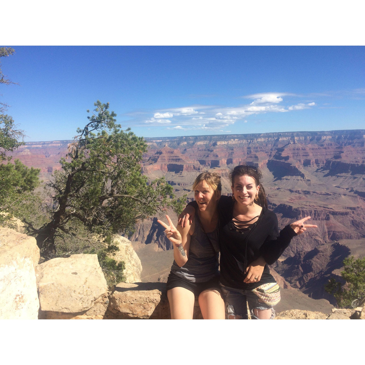 Claire and Madeline at the Grand Canyon after Claire's wedding
