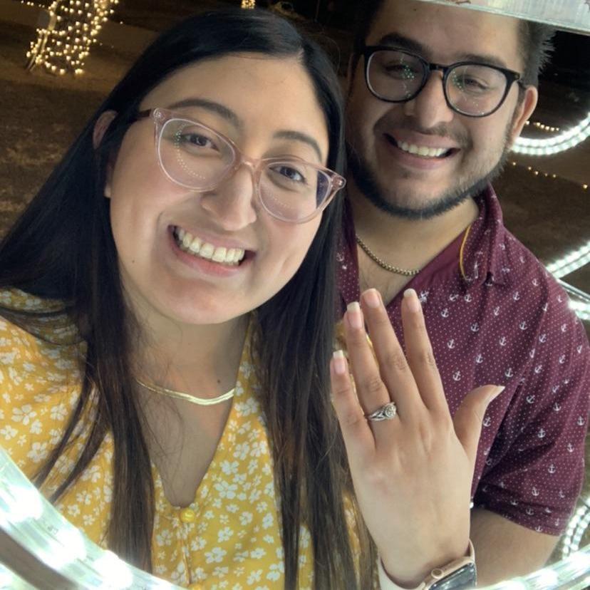 December 2021 - Oscar proposed in Eagle Pass at the Plaza San Juan on Christmas Day! 💍