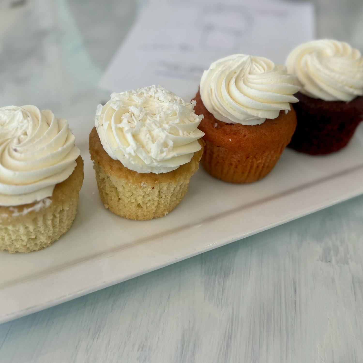 Cupcakes to taste for our wedding cake tasting.