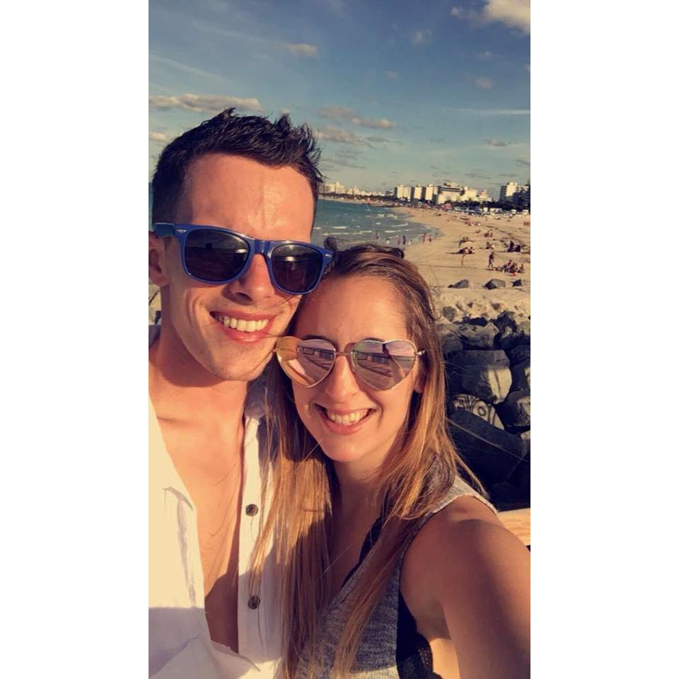 Their first vacation alone was to Miami!