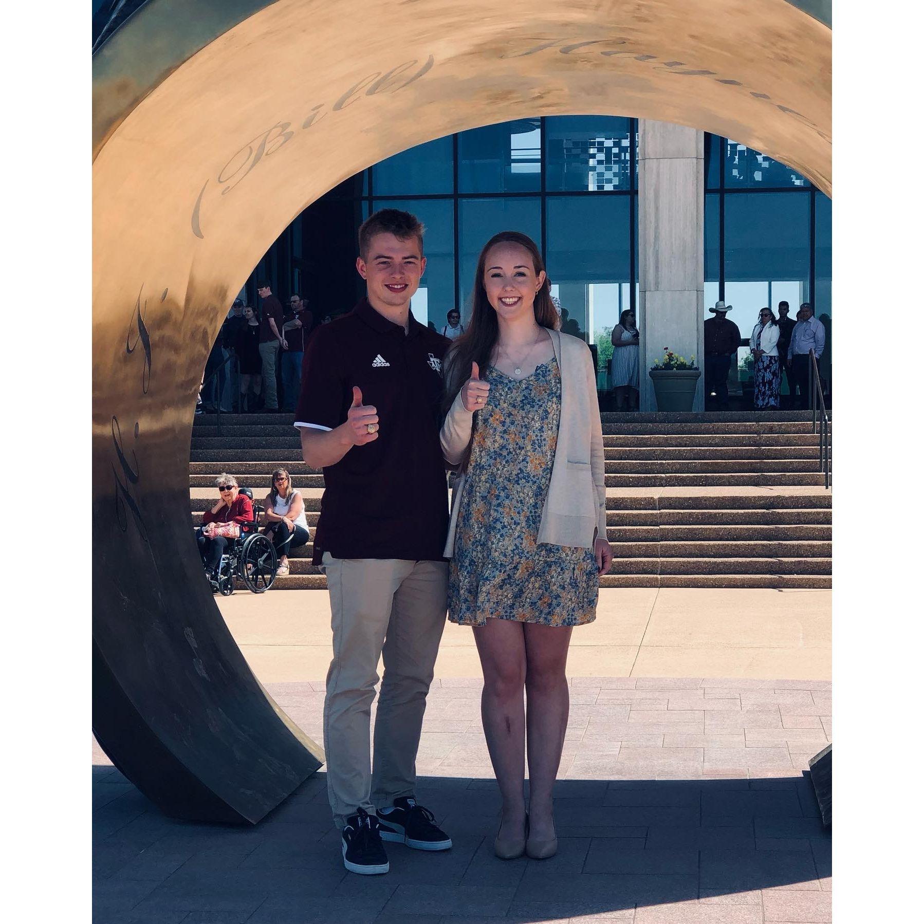 This is when I got my Aggie ring.