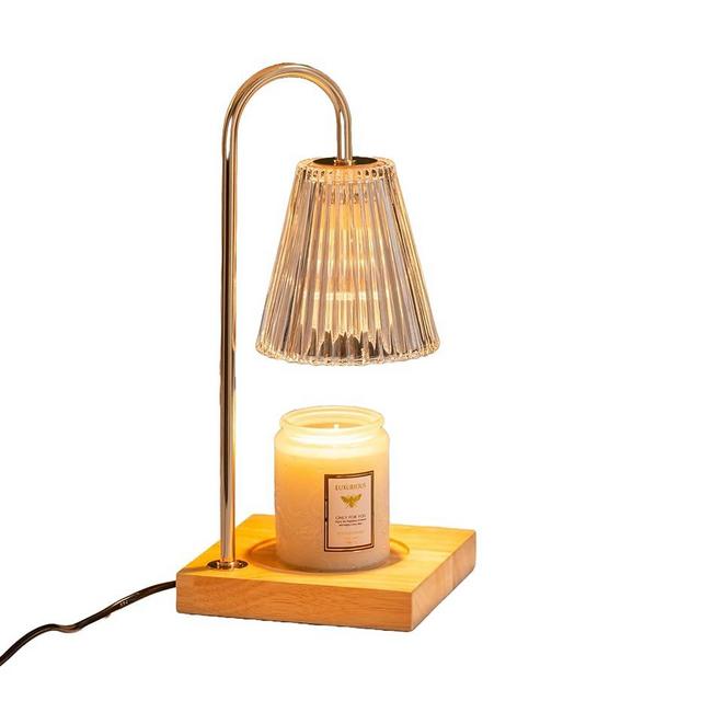 Forever Home Candle Warmer Lamp with 2 Light Bulbs, Electric Warmer with Dimmable & Timer Switch, Adjustable Height, Wax Melt for Scented Candles, Compatible with Small & Large Jar(Amber)