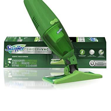 Swiffer Sweep and Vac Vacuum Cleaner for Floor and Carpet Cleaning, Includes: 1 Rechargable Vacuum, 8 Dry Pads, 1 Charger