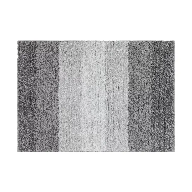 Fashion Ombre Stripe 17" x 24" Bath Rug in Grey