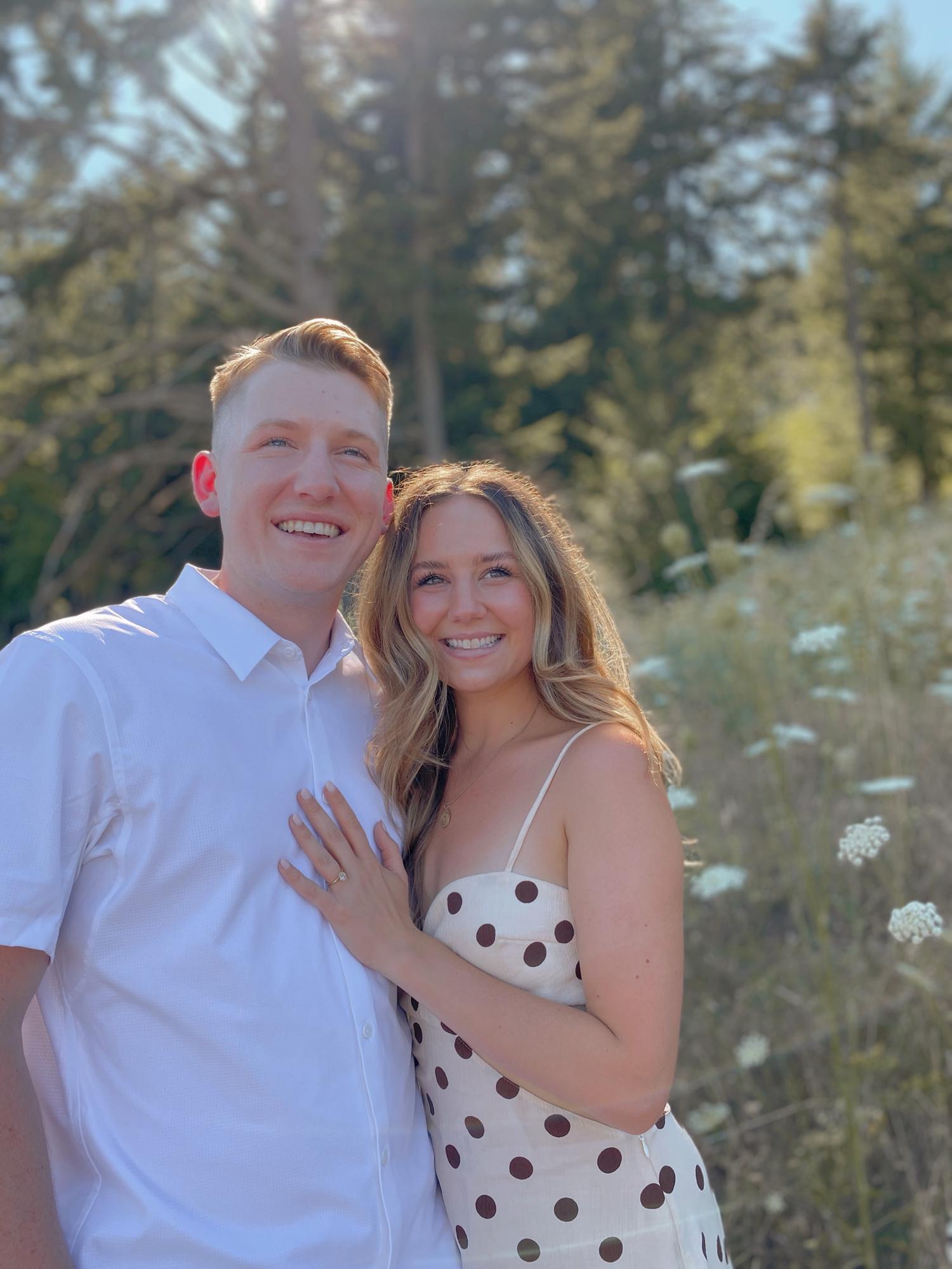 The day we got engaged! We were surrounded by all of our family!