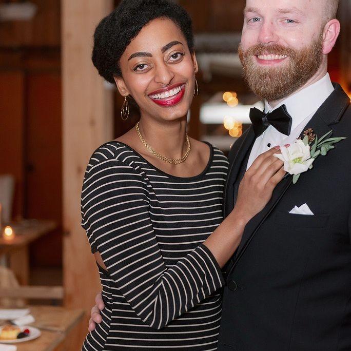 Robert and Sana at the wedding of Christian and Diana Kaithern. Robert was Christian's best man!