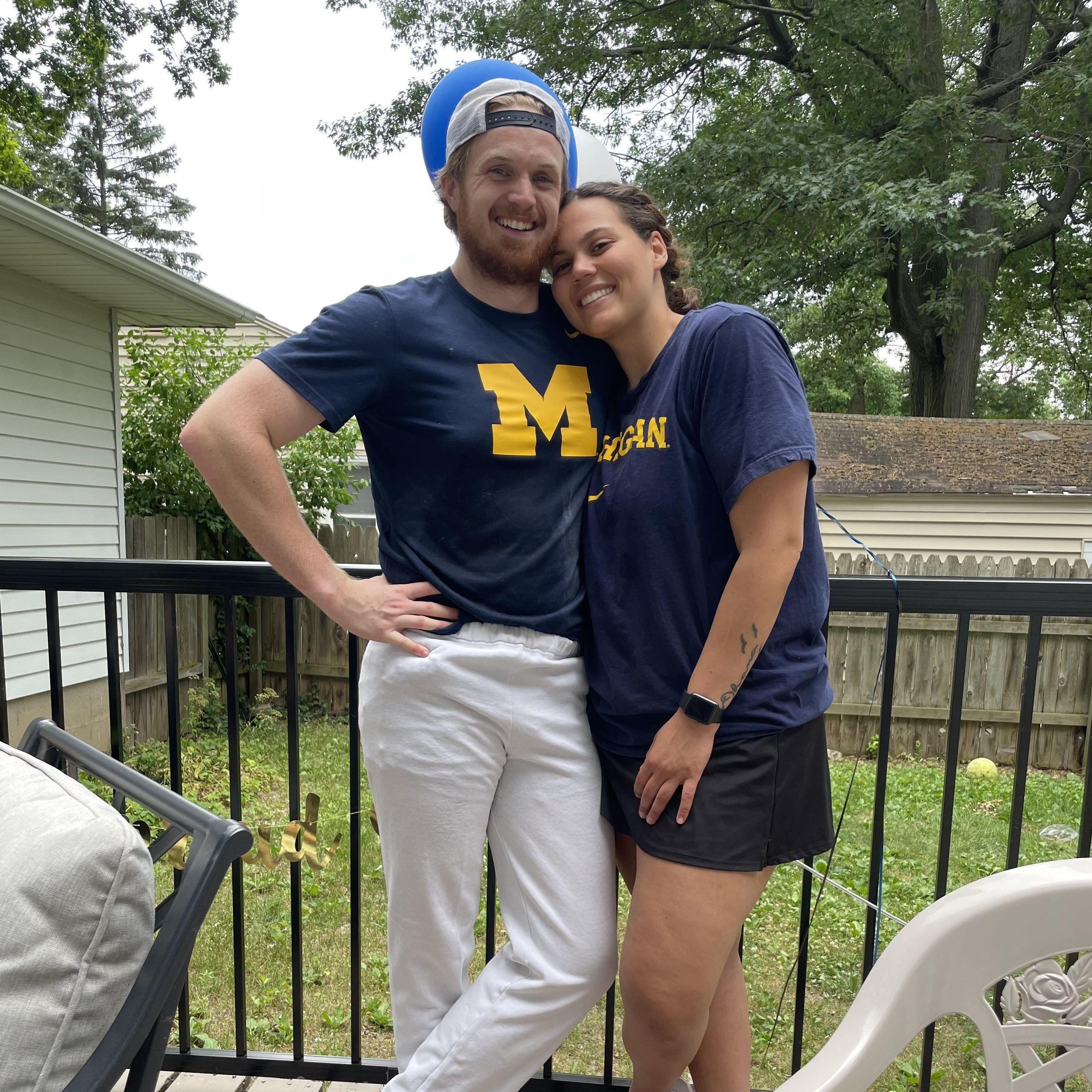 Shelby threw Jac a surprise graduation party after her graduated with his Master's Degree from UofM!