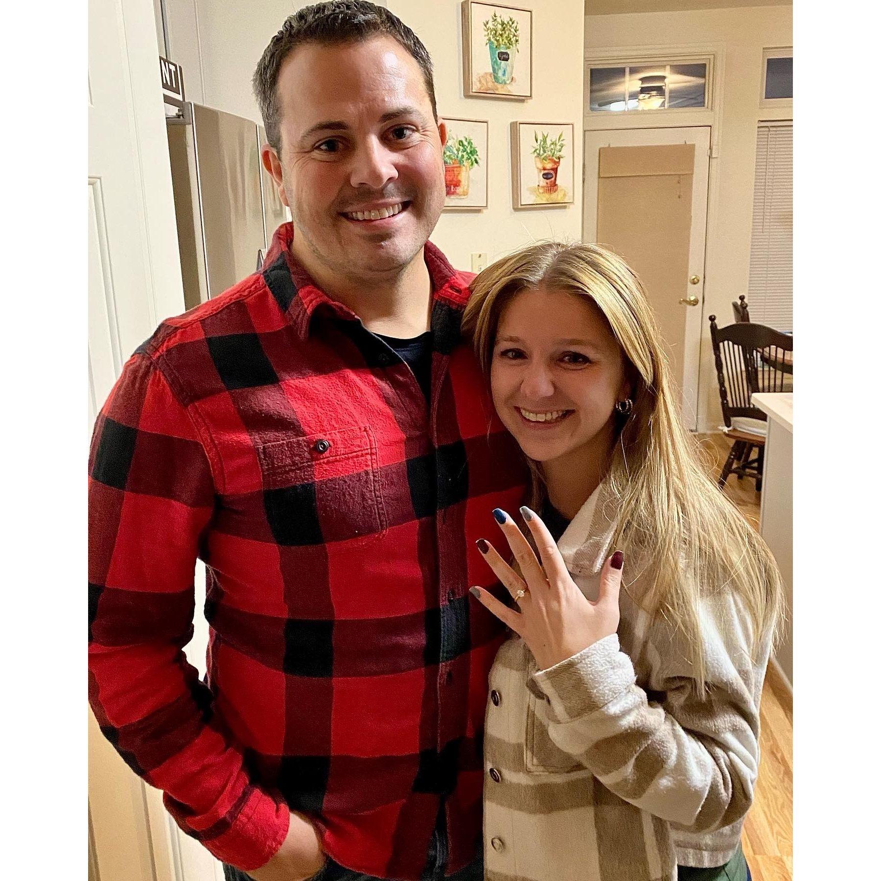 After he proposed on my 30th birthday party.