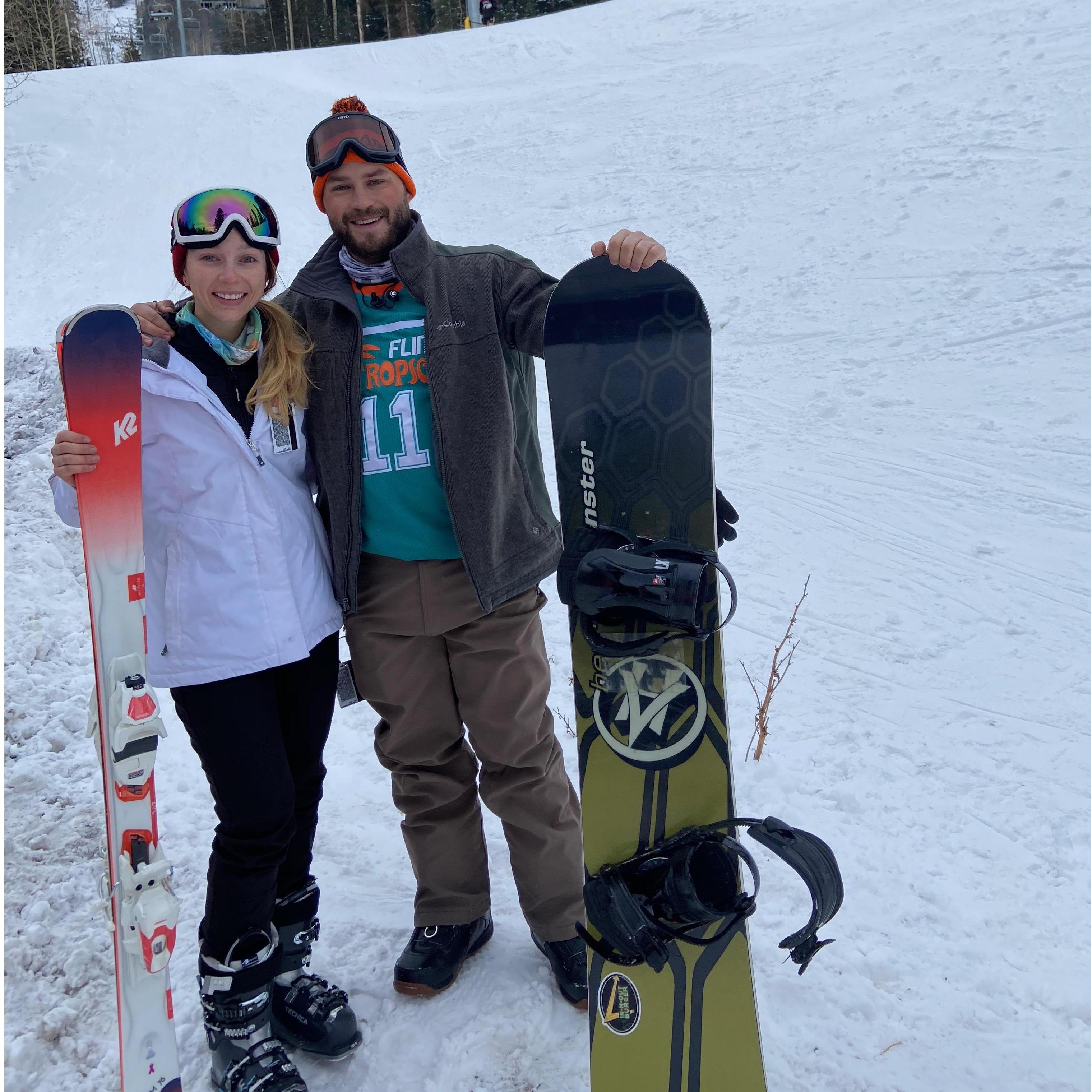 Skiing one of many trips 2019-2020