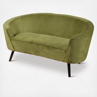 Silk Road 1930's Shelter Arm French Parlor Settee