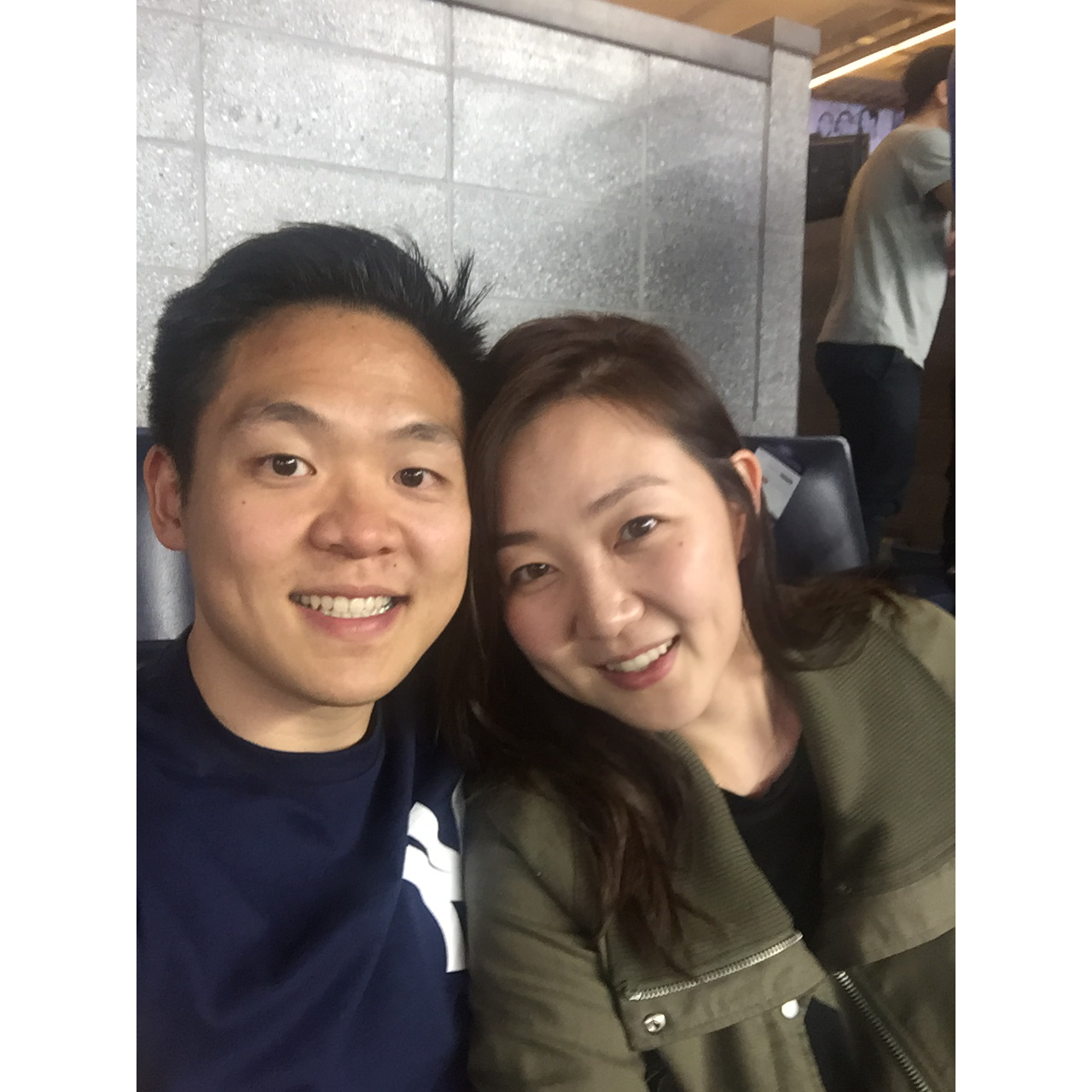 Our first Yankee game as a couple.