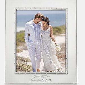 Engraved Lenox "Devotion" Wedding 8x10 Picture Frame - Vertical Engraving