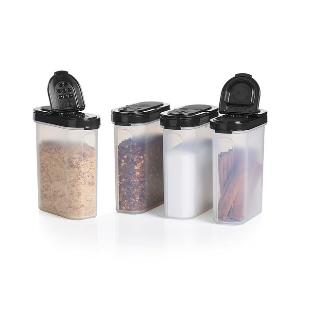 Tupperware Large Spice Shakers - Set of 4, Keeps Dry Herbs and Spices Fresh, BPA-Free, Dishwasher Safe