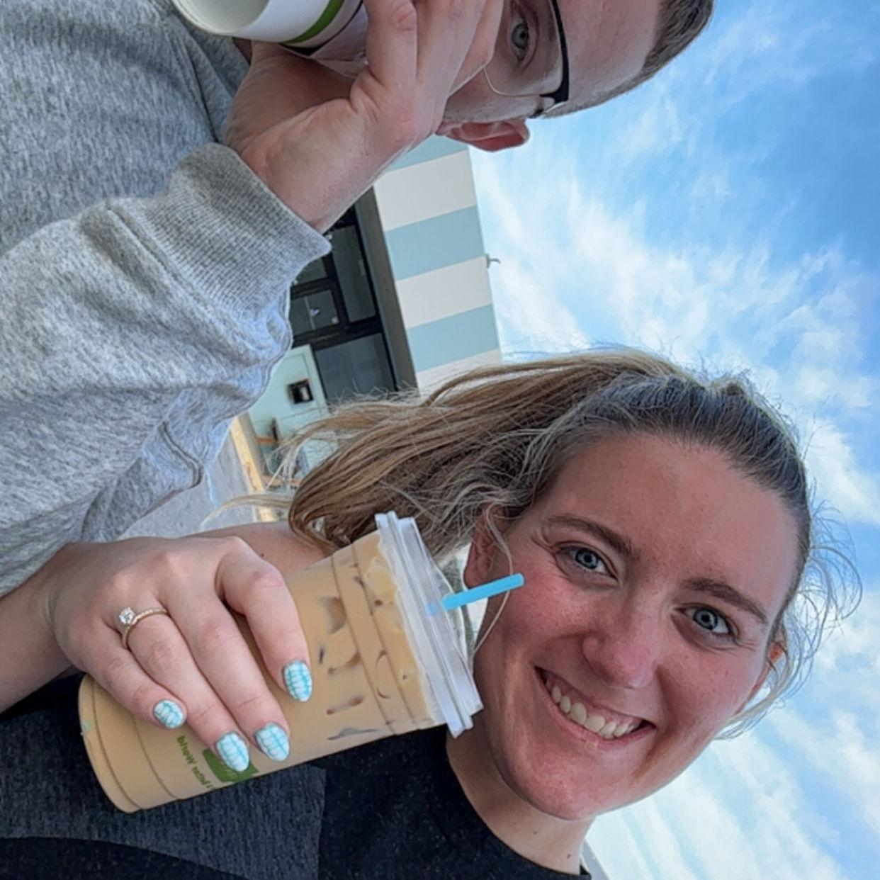 Coffee date as an ENGAGED couple!