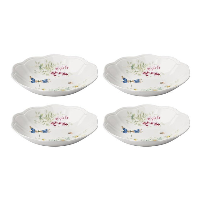Lenox 897795 Butterfly Meadow Herbs Pasta Bowls, Set Of 4