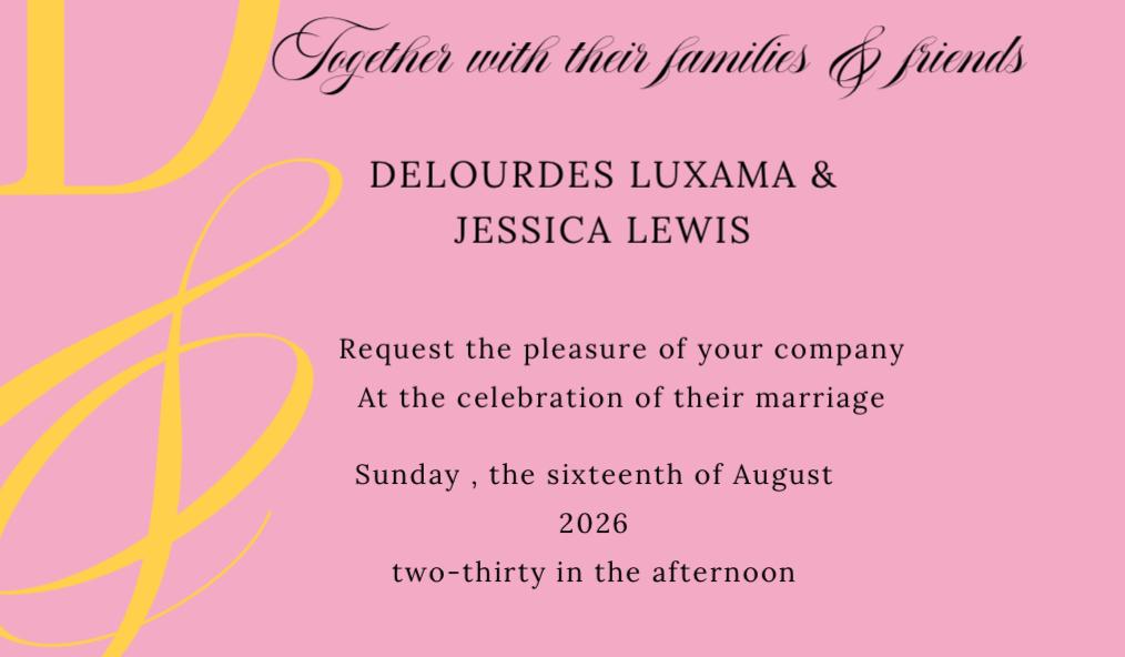 The Wedding Website of Jessica Lewis and Delourdes Luxama