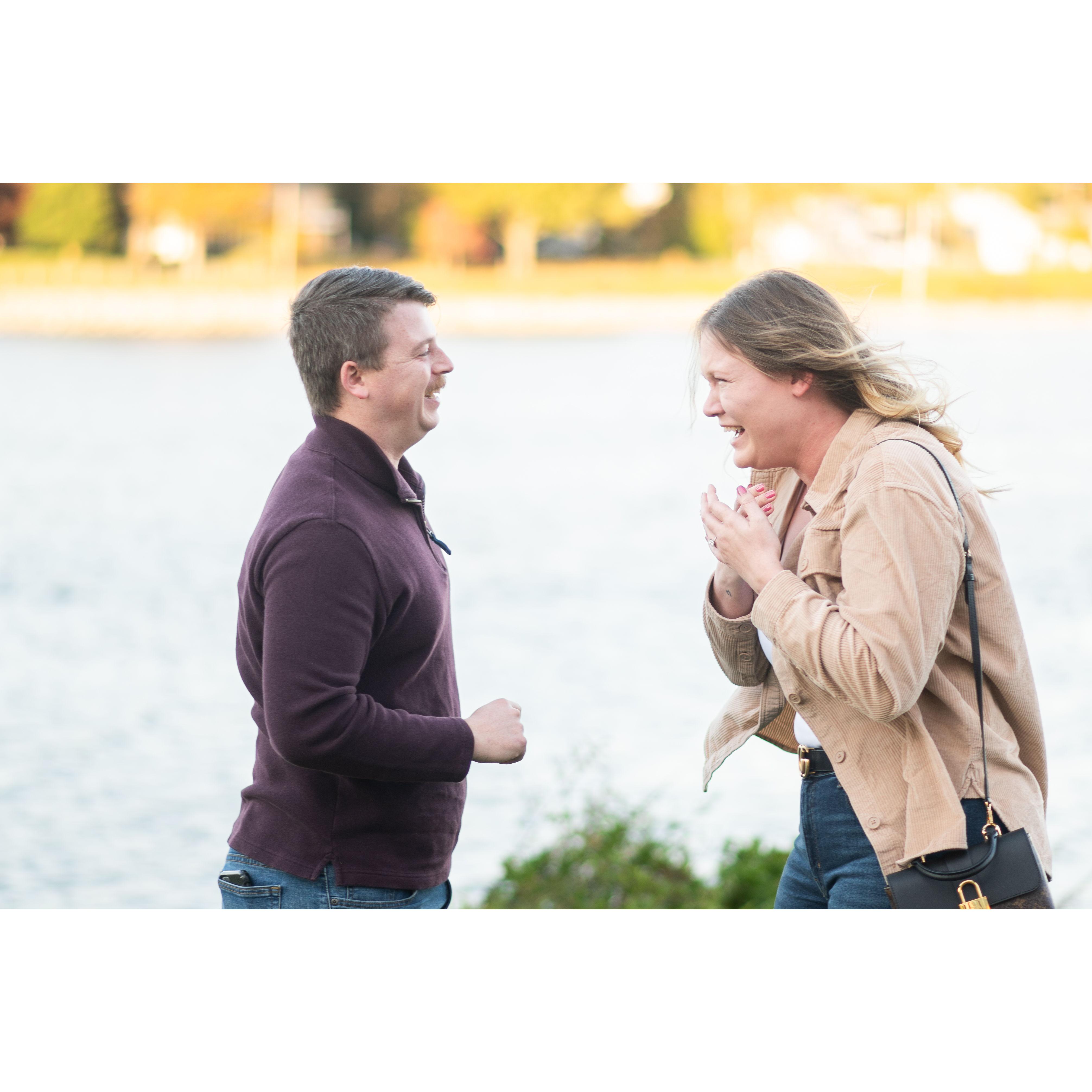 Casual reminder that we all make "the face" when we get engaged.