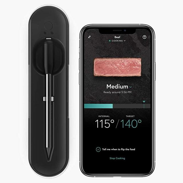 KitchenAid YTE000W5KB Connectivity Wireless Bluetooth Smart Meat Thermometer, 1, Black