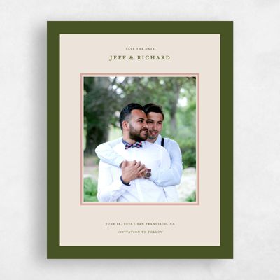 Beige Photo Wedding Save the Date - Findley Portrait