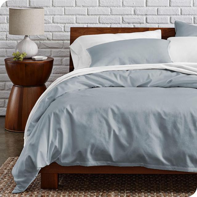 Bare Home Organic Cotton Percale Duvet Cover Set Full/Queen