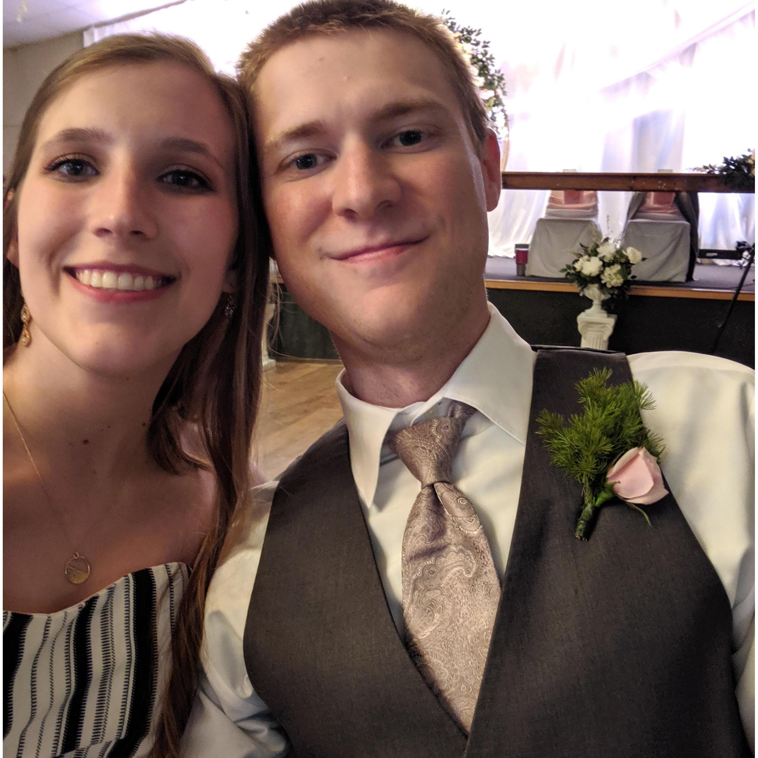 Celebrating usher Austin's wedding-- June 2019