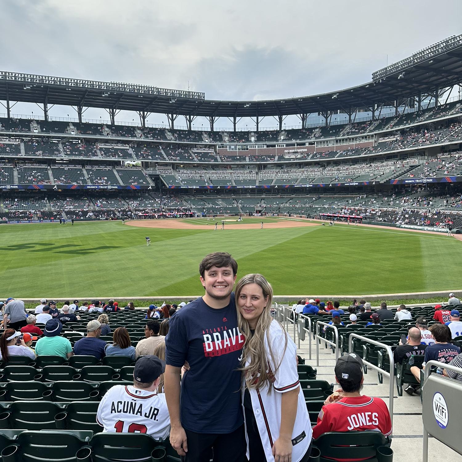 Our first Braves game together! Go Braves! ⚾️