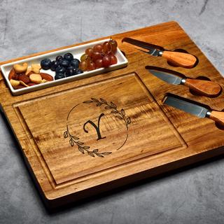 Engraved Celtic 5-Piece Charcuterie Board & Tool Set
