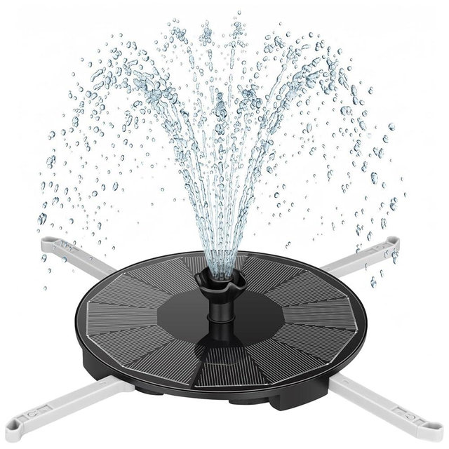 VOROSY Solar Fountain Pump with 3 Spray Height Adjustment, Upgraded PET Solar Bird Bath Fountains with 6 Nozzles, Solar Water Fountain Pump for Outdoor, Bird Bath, Garden, Pool, Pond