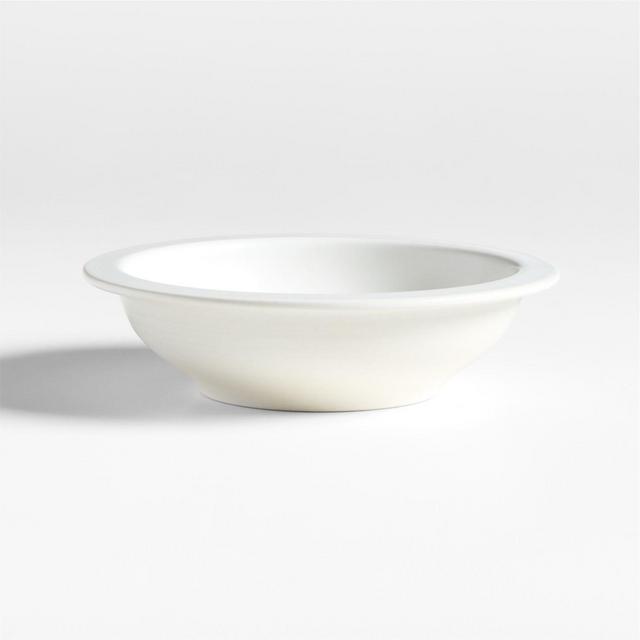 Villa White Stoneware Low Bowl