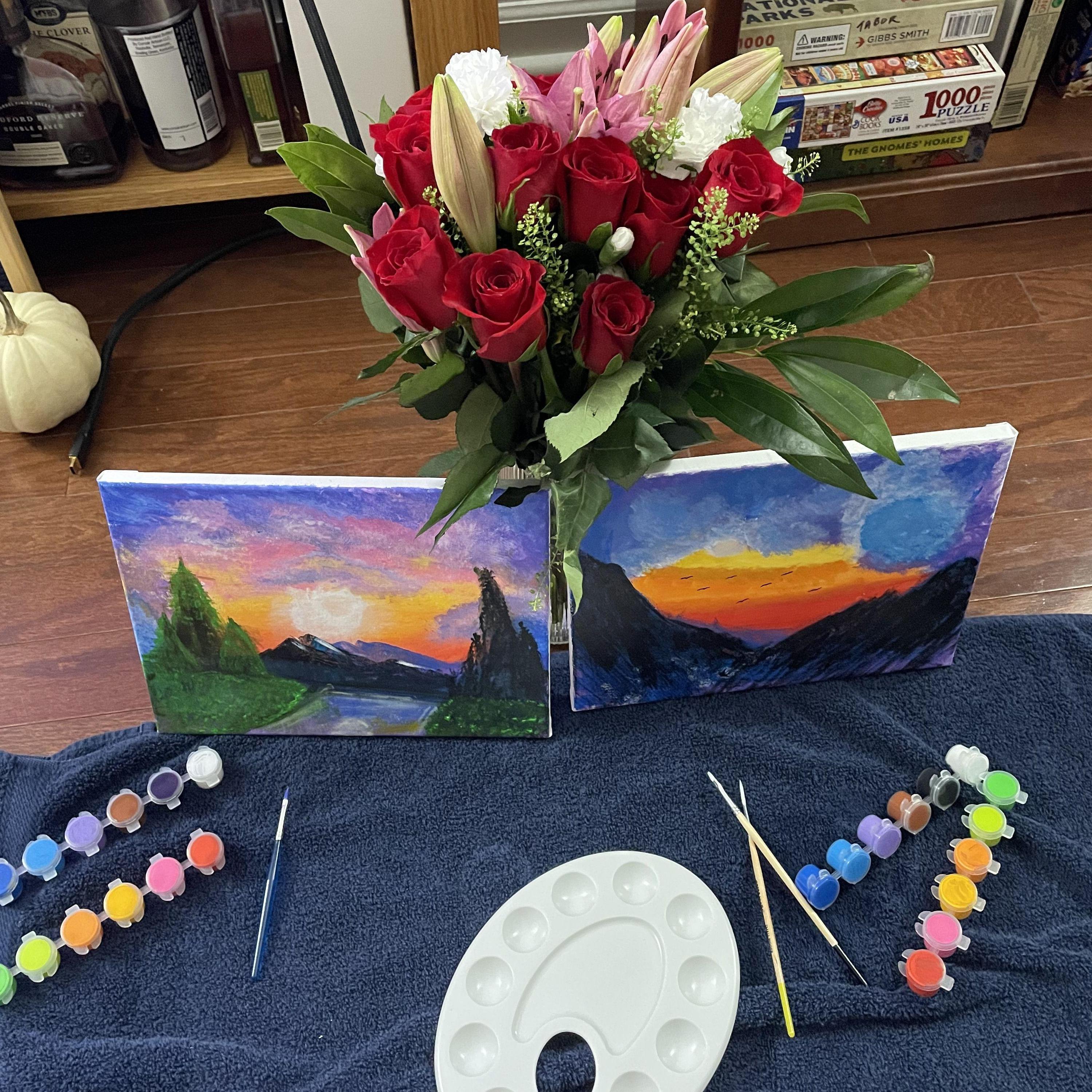 February 2025: Will and Nicole spend Valentines Day in doing a DIY paint and sip.