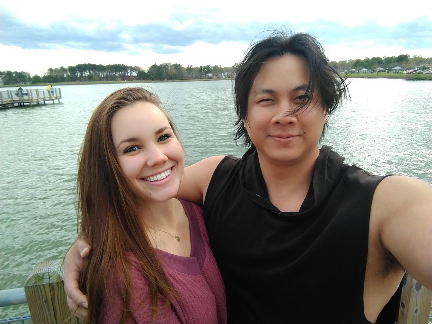 Enjoying the outdoors after Eugene passed his masters exit exam!