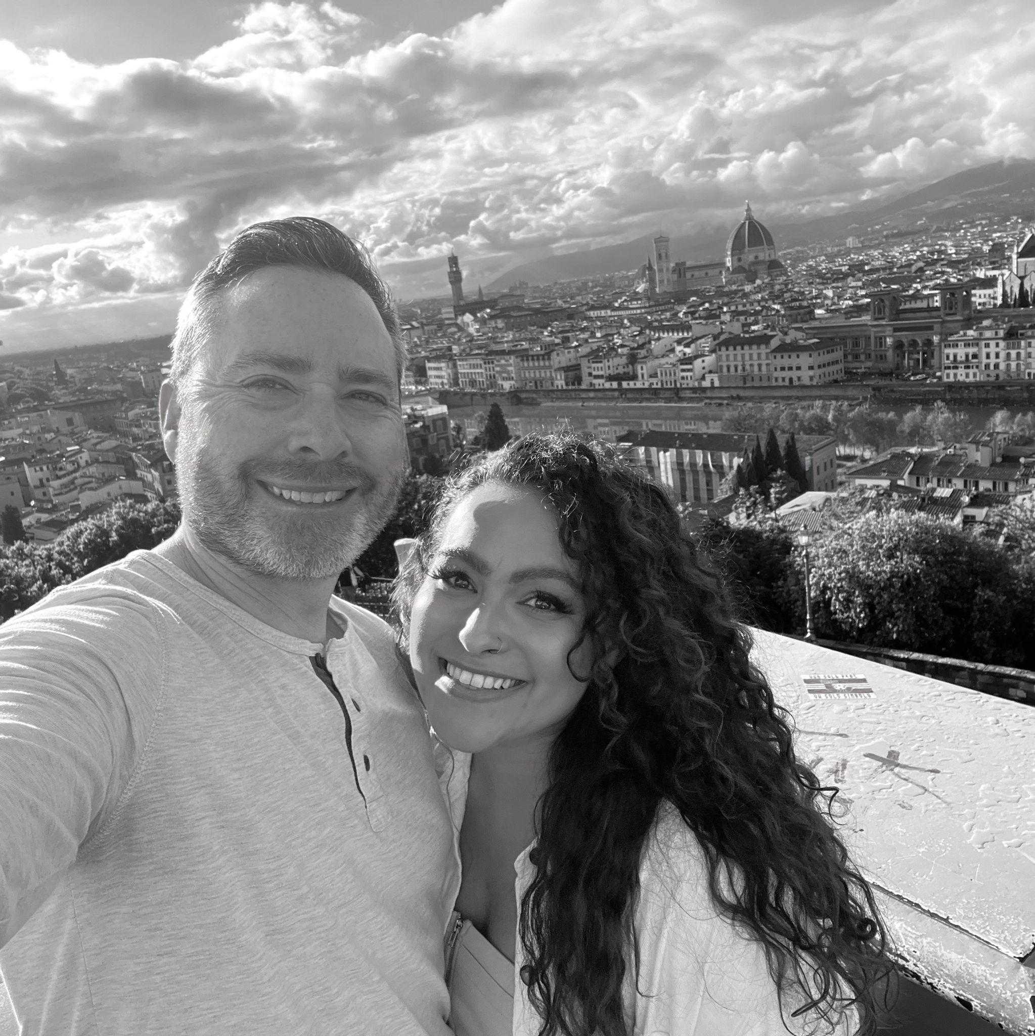 Aliana took Rance to her favorite place, Piazza Michelangelo in Florence, Italy.