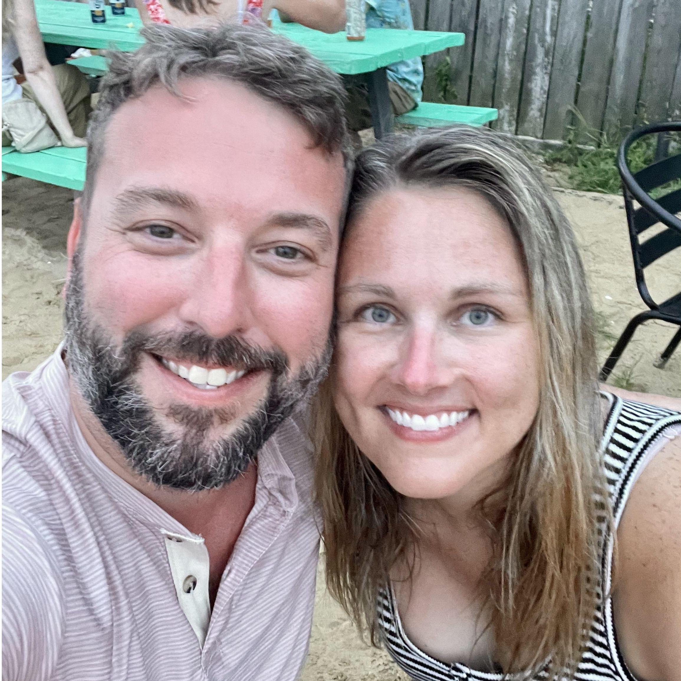 Our first trip together, and when we realized we were in love.
