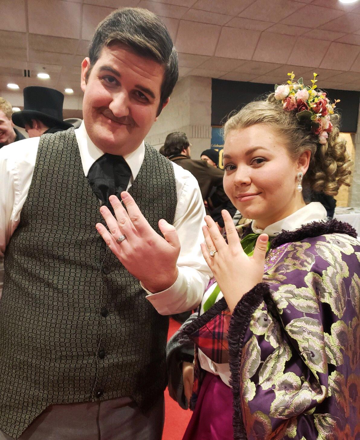 After one of the performances of Little Women, LB asked her mom to take a picture of her and Joe with their wedding rings.  No one could have known how special that photo would become!