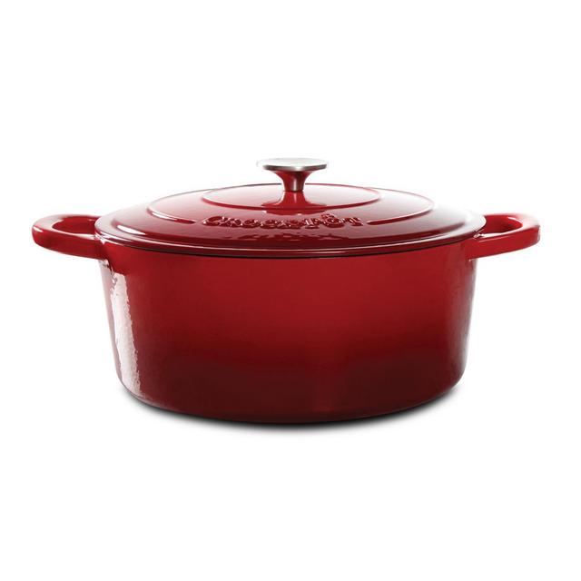 Crock-Pot® Artisan 7 qt. Enameled Cast Iron Oval Dutch Oven in Scarlet Red