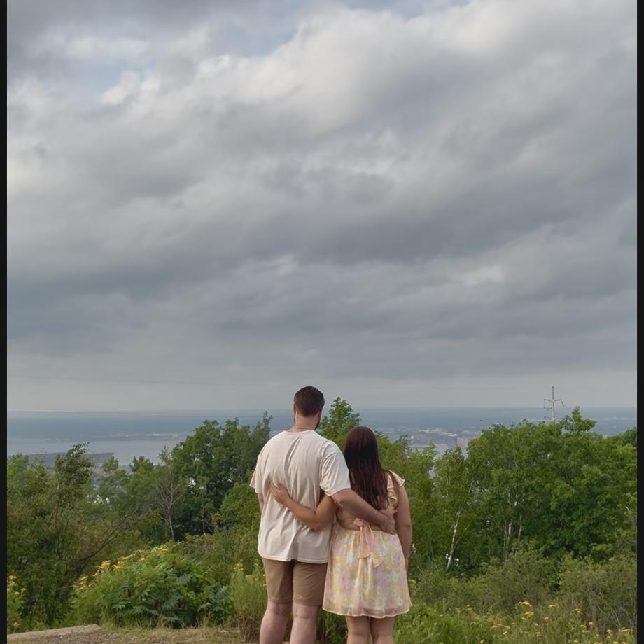 Celebrated one year engaged right where it happened 🥰