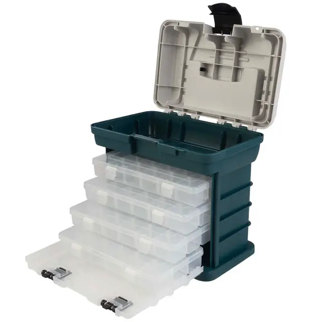 Stalwart Small Parts Organizer Tool Box, Gray