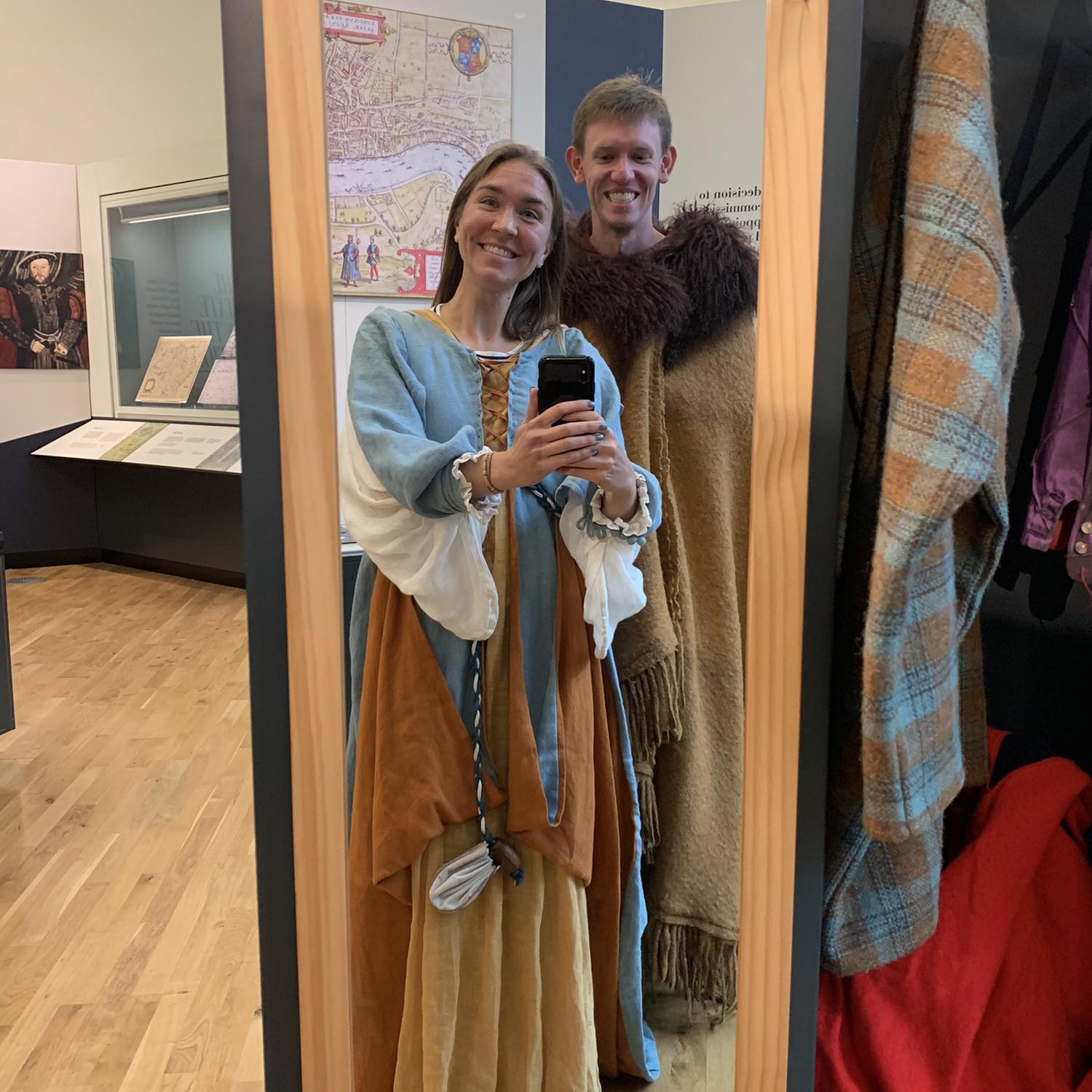 Not gonna not play dress up when the museum offers garments to try on!