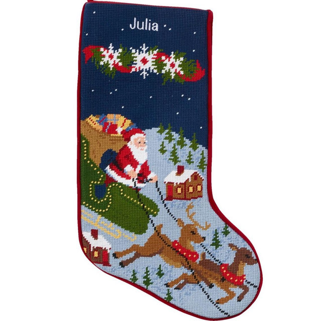 Needlepoint Christmas Stocking - Meg