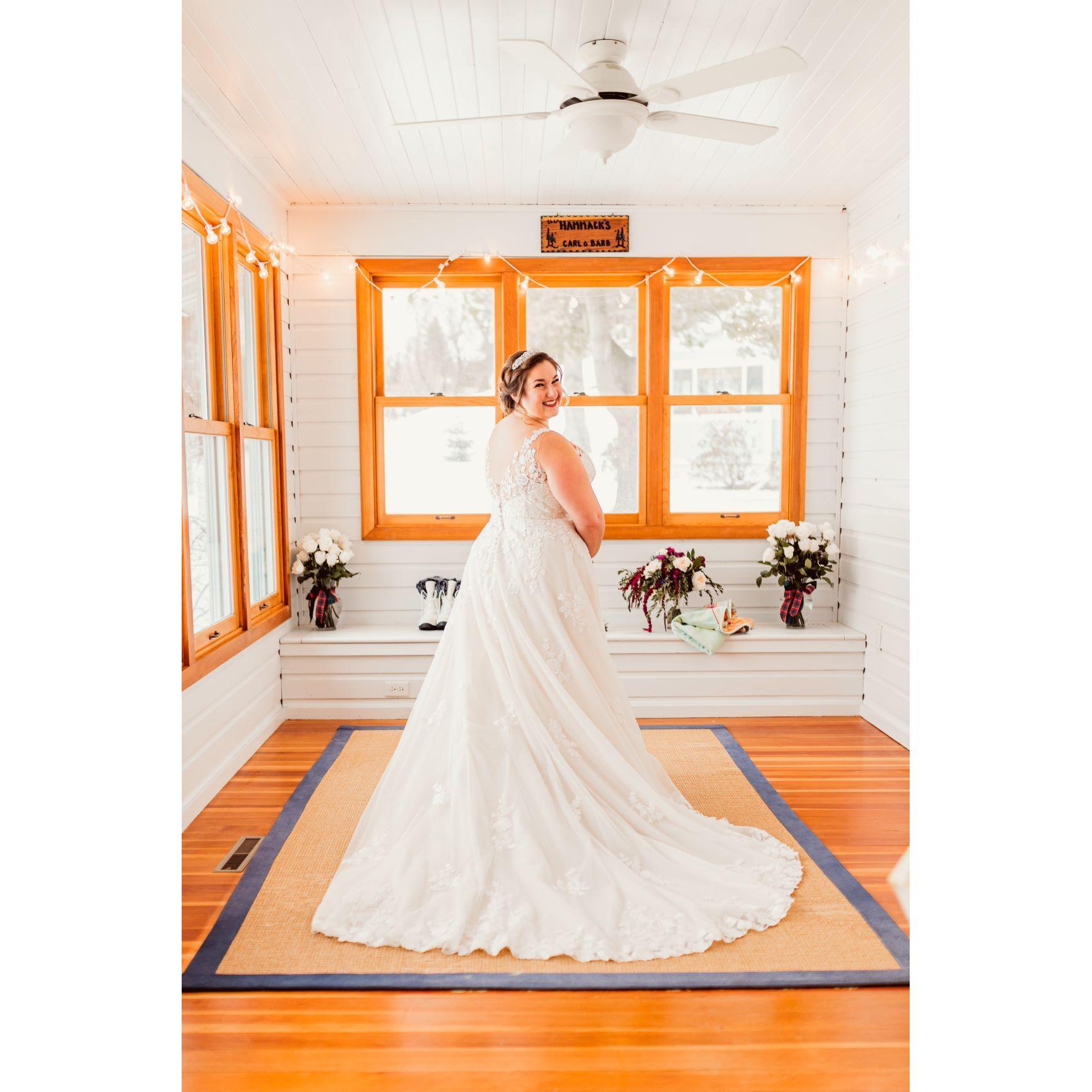 Katharine on our wedding day!