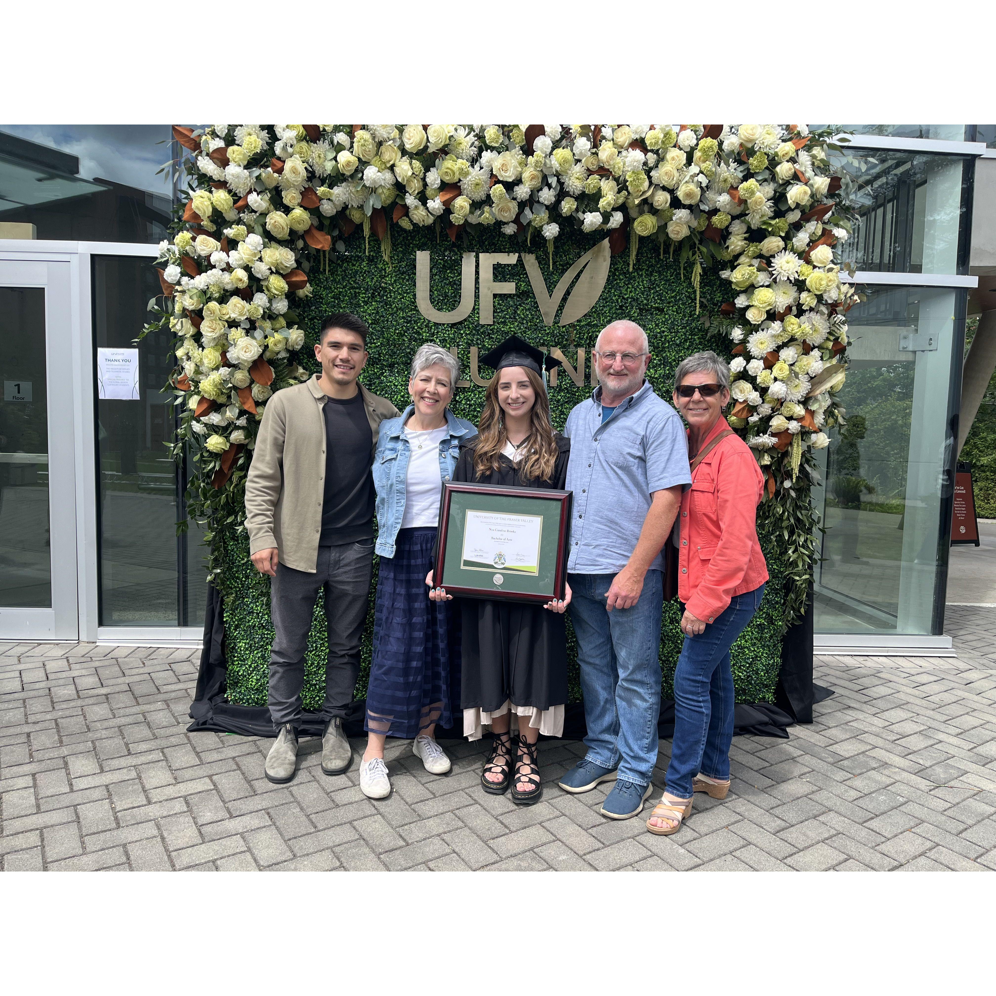 Celebrating Noa's 1st degree for Bachelor of Arts, 2024