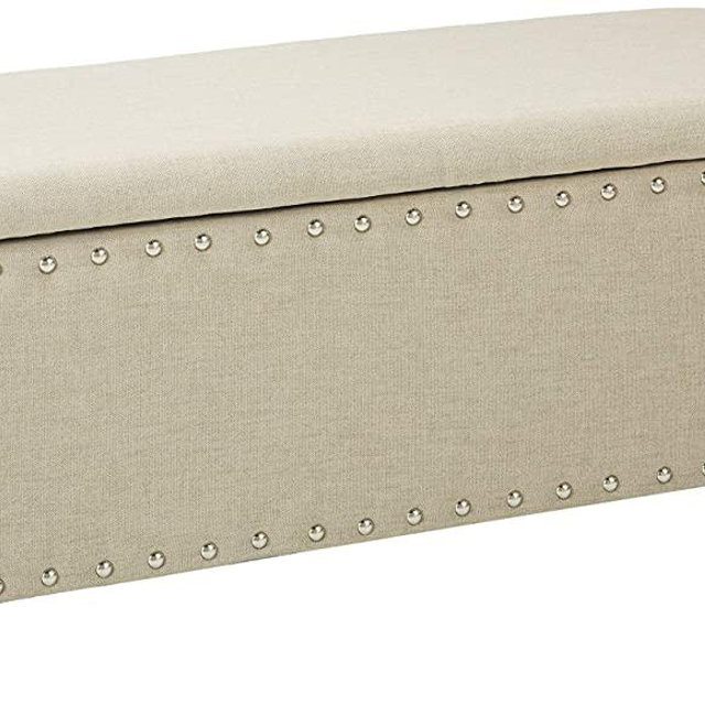 Christopher Knight Home Tatiana Fabric Storage Ottoman, Wheat