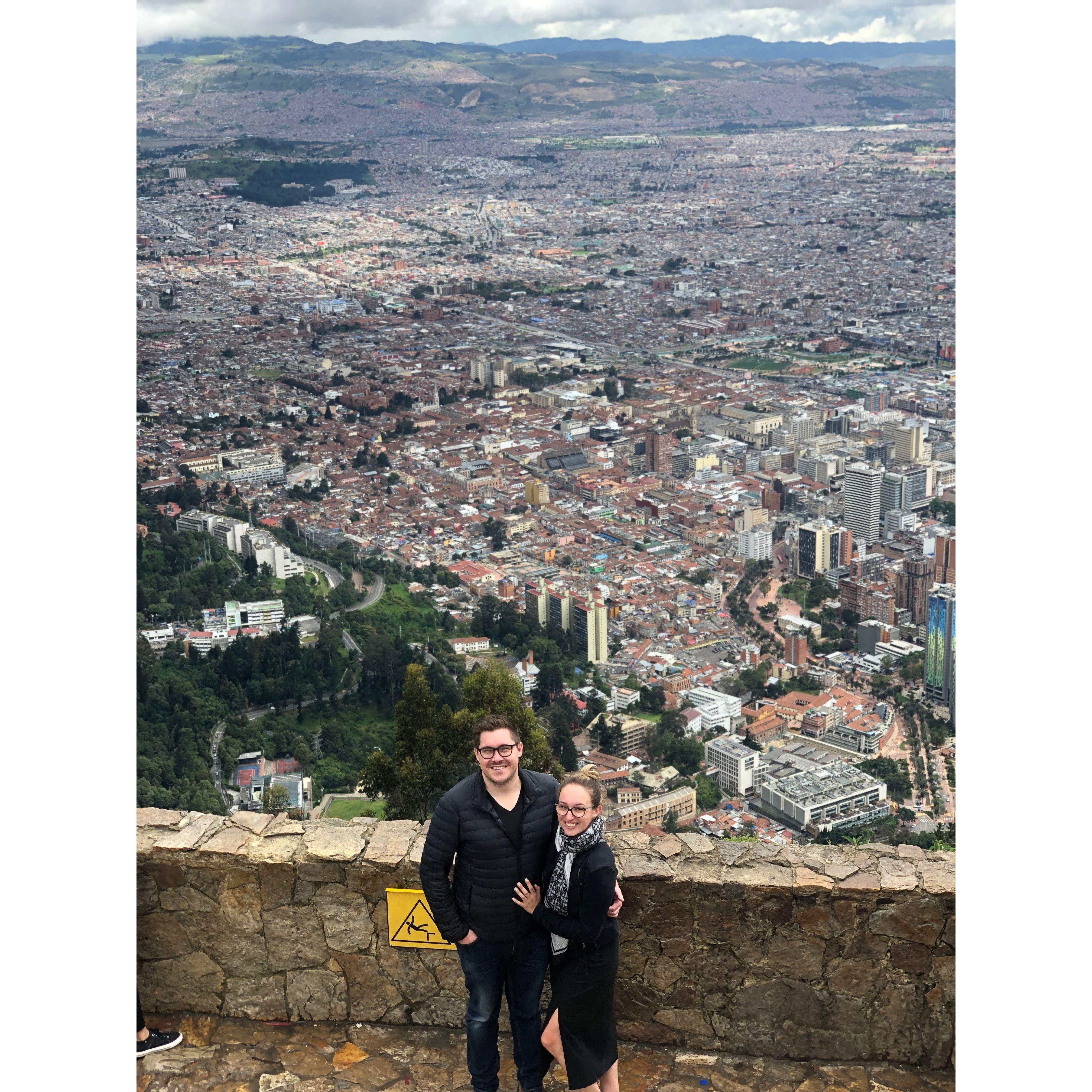 First trip together to Colombia - here we're in Bogota in June 2019