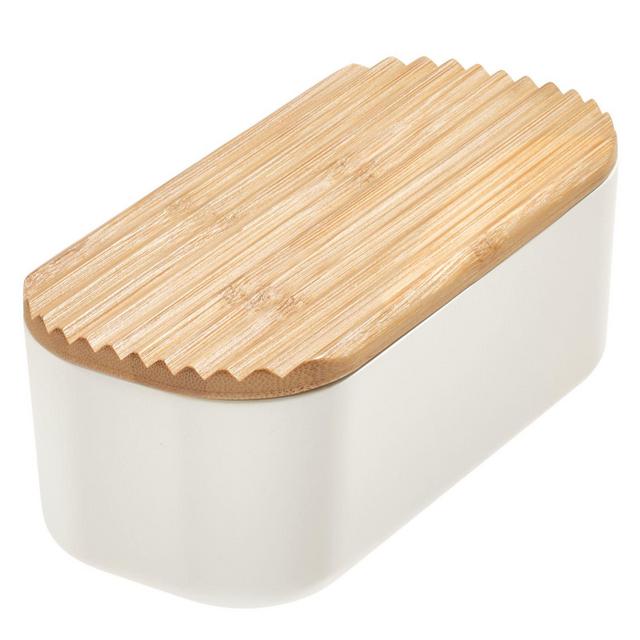 iDesign™ Medium Compact Bin with Bamboo Lid